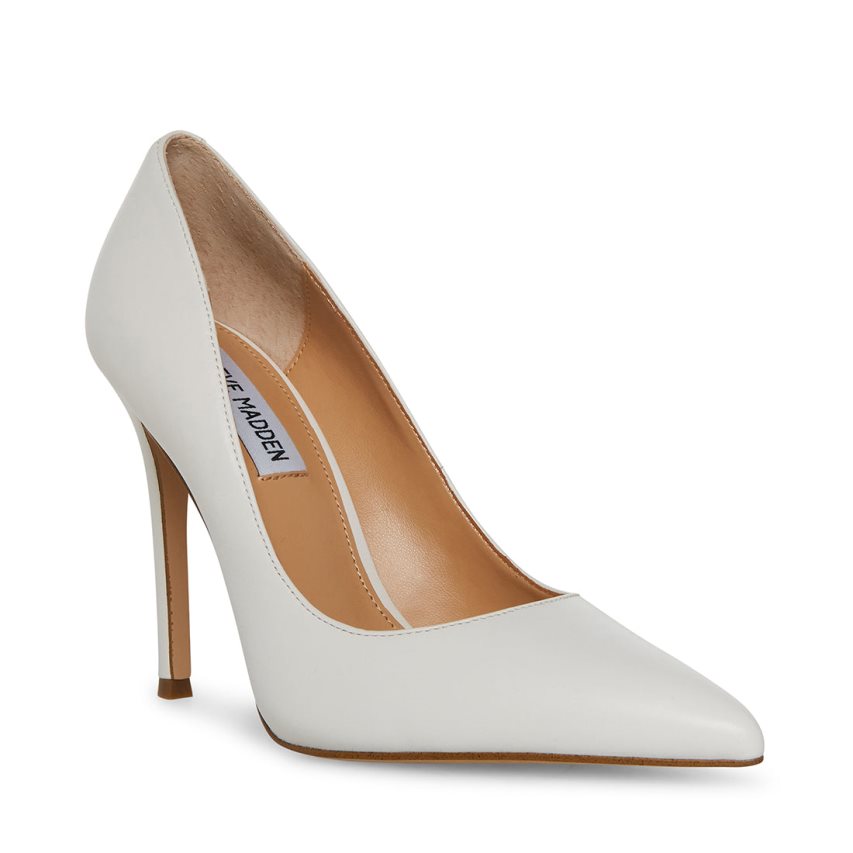 Tacones Steve Madden Evelyn Cuero Mujer Blancas | ES DW301S